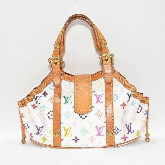 Louis Vuitton Multicolor Theda Canvas Shoulder Bag White - Picture 2 of 6